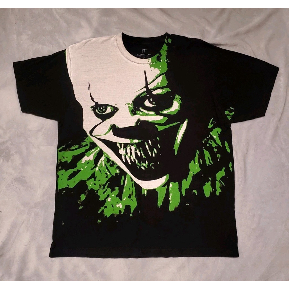 IT Chapter 2 Movie Pennywise Big Graphic Print Black T-Shirt Size X-Large